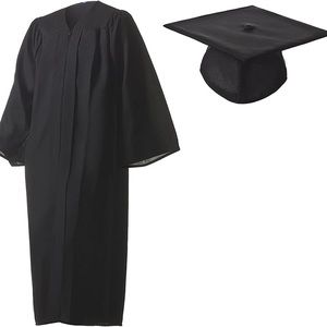 Black Graduation Cap and Gown